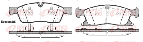 Brake Pad Set, disc brake - 1430.02 REMSA
