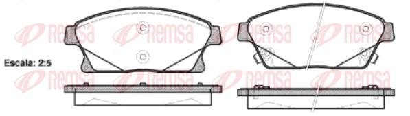 Kit pastiglie freno, Freno a disco - 1431.02 REMSA