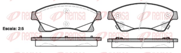 Brake Pad Set, disc brake - 1431.12 REMSA