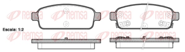 Brake Pad Set, disc brake - 1432.02 REMSA