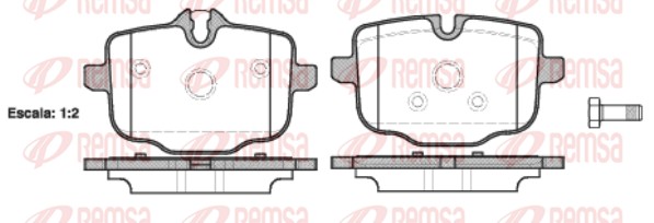 Kit pastiglie freno, Freno a disco - 1433.00 REMSA
