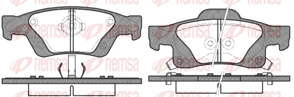 Brake Pad Set, disc brake - 1446.02 REMSA