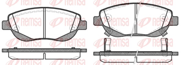 Brake Pad Set, disc brake - 1448.02 REMSA