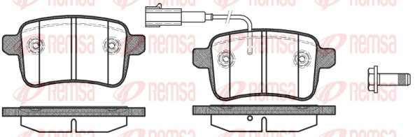 Brake Pad Set, disc brake - 1450.02 REMSA