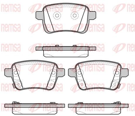 Brake Pad Set, disc brake - 1450.22 REMSA