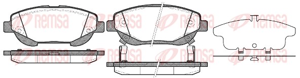 Brake Pad Set, disc brake - 1453.02 REMSA