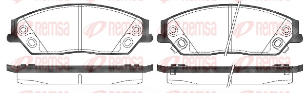 Brake Pad Set, disc brake - 1467.02 REMSA