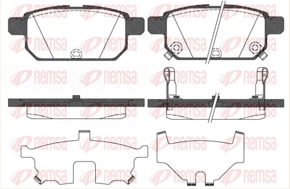 Brake Pad Set, disc brake - 1471.02 REMSA