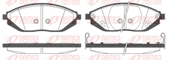 Brake Pad Set, disc brake - 1472.02 REMSA