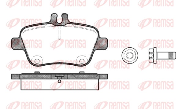 Brake Pad Set, disc brake - 1477.00 REMSA