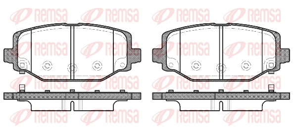 Brake Pad Set, disc brake - 1483.04 REMSA