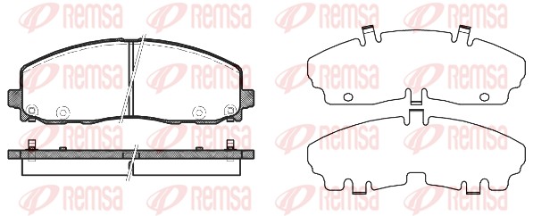 Brake Pad Set, disc brake - 1484.04 REMSA