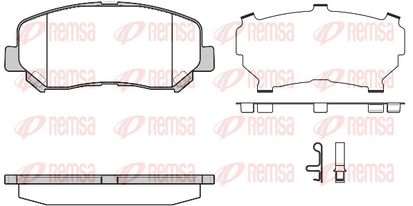 Brake Pad Set, disc brake - 1513.24 REMSA