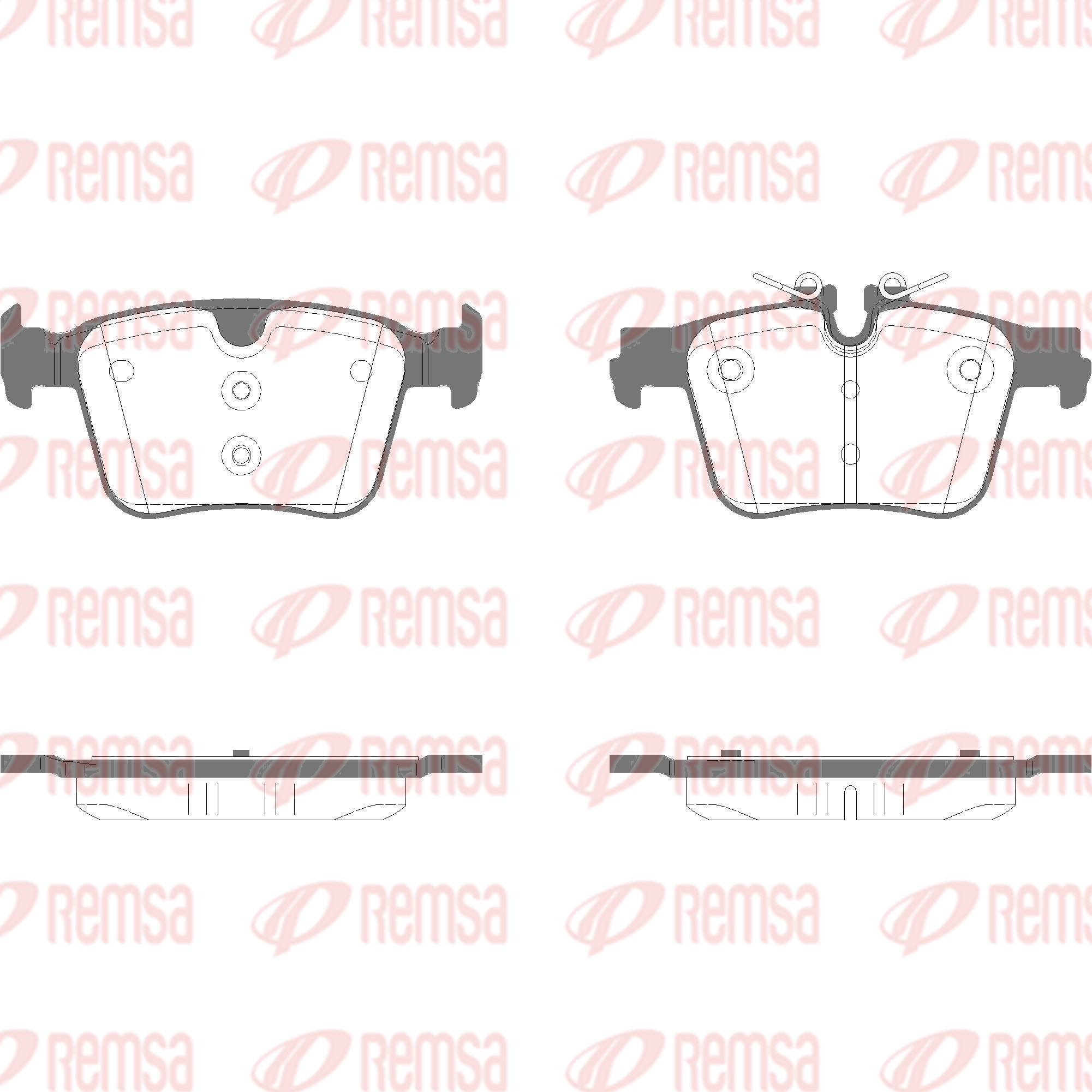 Brake Pad Set, disc brake - 1516.05 REMSA