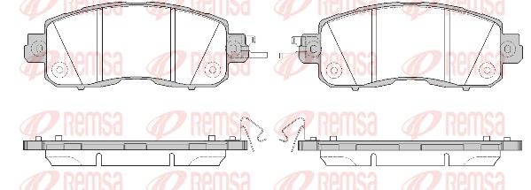 Brake Pad Set, disc brake - 1517.04 REMSA