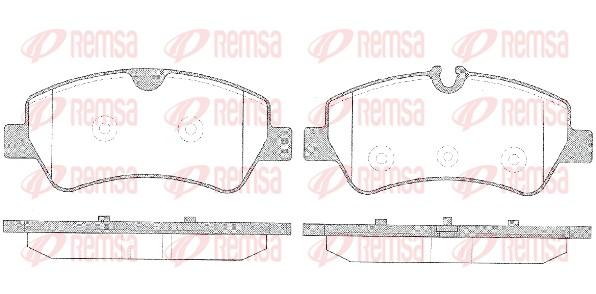 Brake Pad Set, disc brake - 1521.00 REMSA