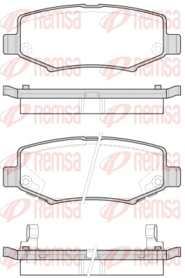 Brake Pad Set, disc brake - 1528.02 REMSA
