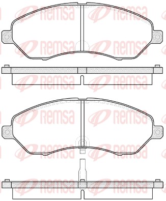 Brake Pad Set, disc brake - 1529.02 REMSA