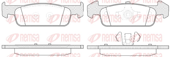 Kit pastiglie freno, Freno a disco - 1540.10 REMSA