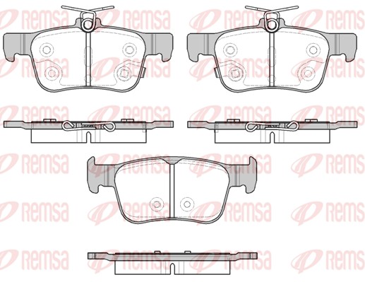 Brake Pad Set, disc brake - 1551.32 REMSA