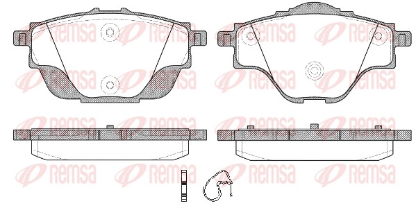 Brake Pad Set, disc brake - 1557.00 REMSA