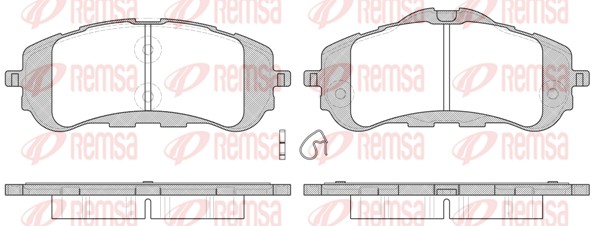 Brake Pad Set, disc brake - 1559.00 REMSA