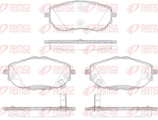 Brake Pad Set, disc brake - 1561.02 REMSA