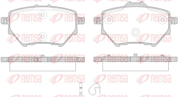 Brake Pad Set, disc brake - 1562.00 REMSA