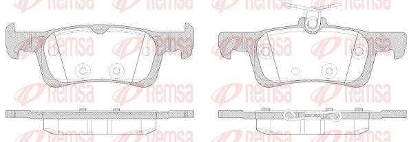 Brake Pad Set, disc brake - 1563.00 REMSA