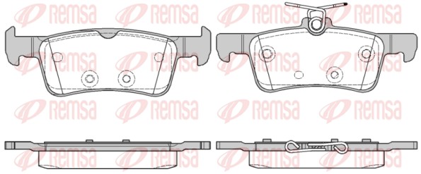 Brake Pad Set, disc brake - 1563.10 REMSA