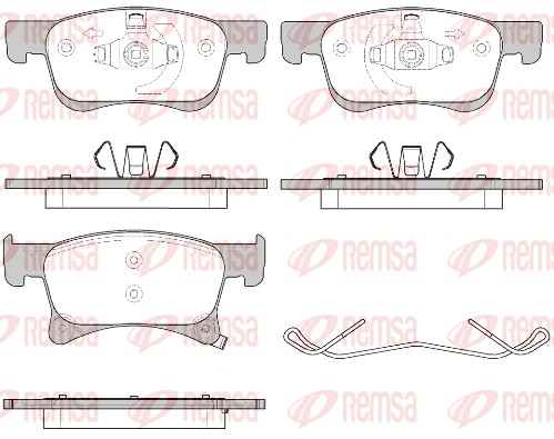 Brake Pad Set, disc brake - 1580.02 REMSA