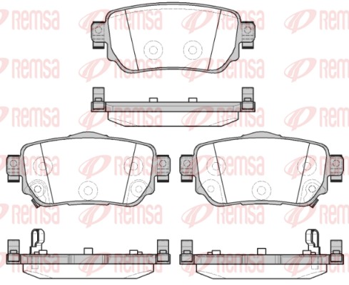 Brake Pad Set, disc brake - 1582.02 REMSA
