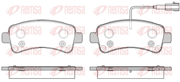 Brake Pad Set, disc brake - 1588.02 REMSA