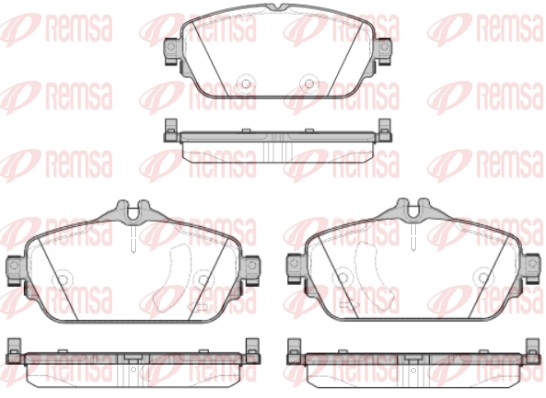 Brake Pad Set, disc brake - 1592.08 REMSA
