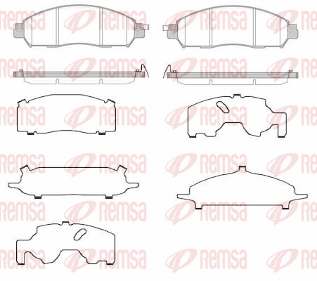 Brake Pad Set, disc brake - 1612.24 REMSA