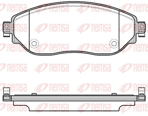 Brake Pad Set, disc brake - 1617.08 REMSA