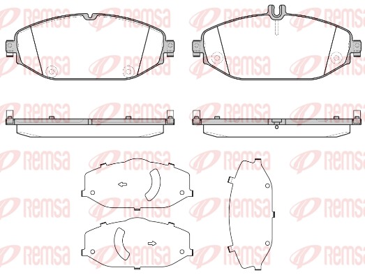Brake Pad Set, disc brake - 1618.00 REMSA