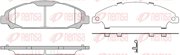 Brake Pad Set, disc brake - 1620.00 REMSA