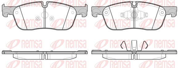 Kit pastiglie freno, Freno a disco - 1633.00 REMSA