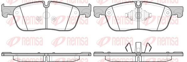 Kit pastiglie freno, Freno a disco - 1633.10 REMSA