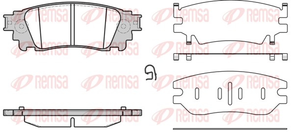 Brake Pad Set, disc brake - 1636.00 REMSA