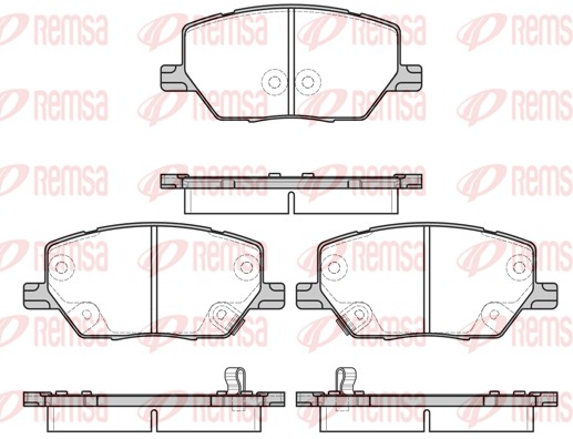Brake Pad Set, disc brake - 1640.02 REMSA