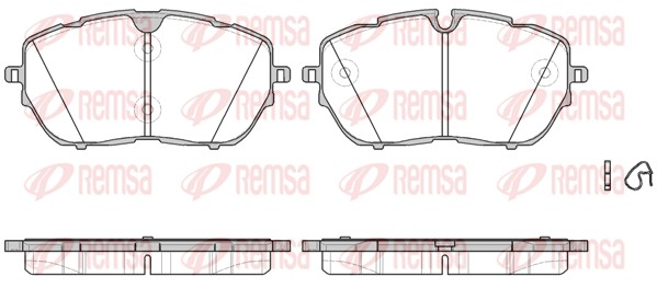 Brake Pad Set, disc brake - 1654.00 REMSA