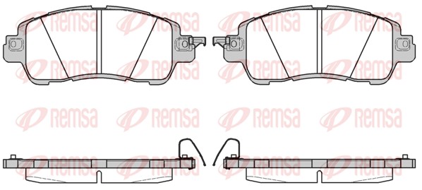 Brake Pad Set, disc brake - 1656.04 REMSA