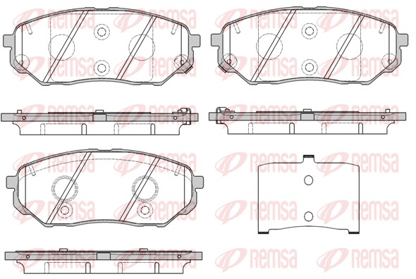 Brake Pad Set, disc brake - 1661.02 REMSA