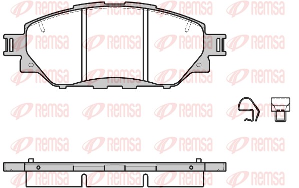 Brake Pad Set, disc brake - 1671.04 REMSA