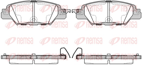 Brake Pad Set, disc brake - 1677.00 REMSA