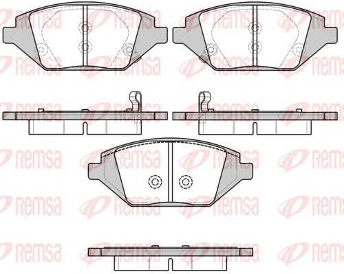 Brake Pad Set, disc brake - 1686.02 REMSA