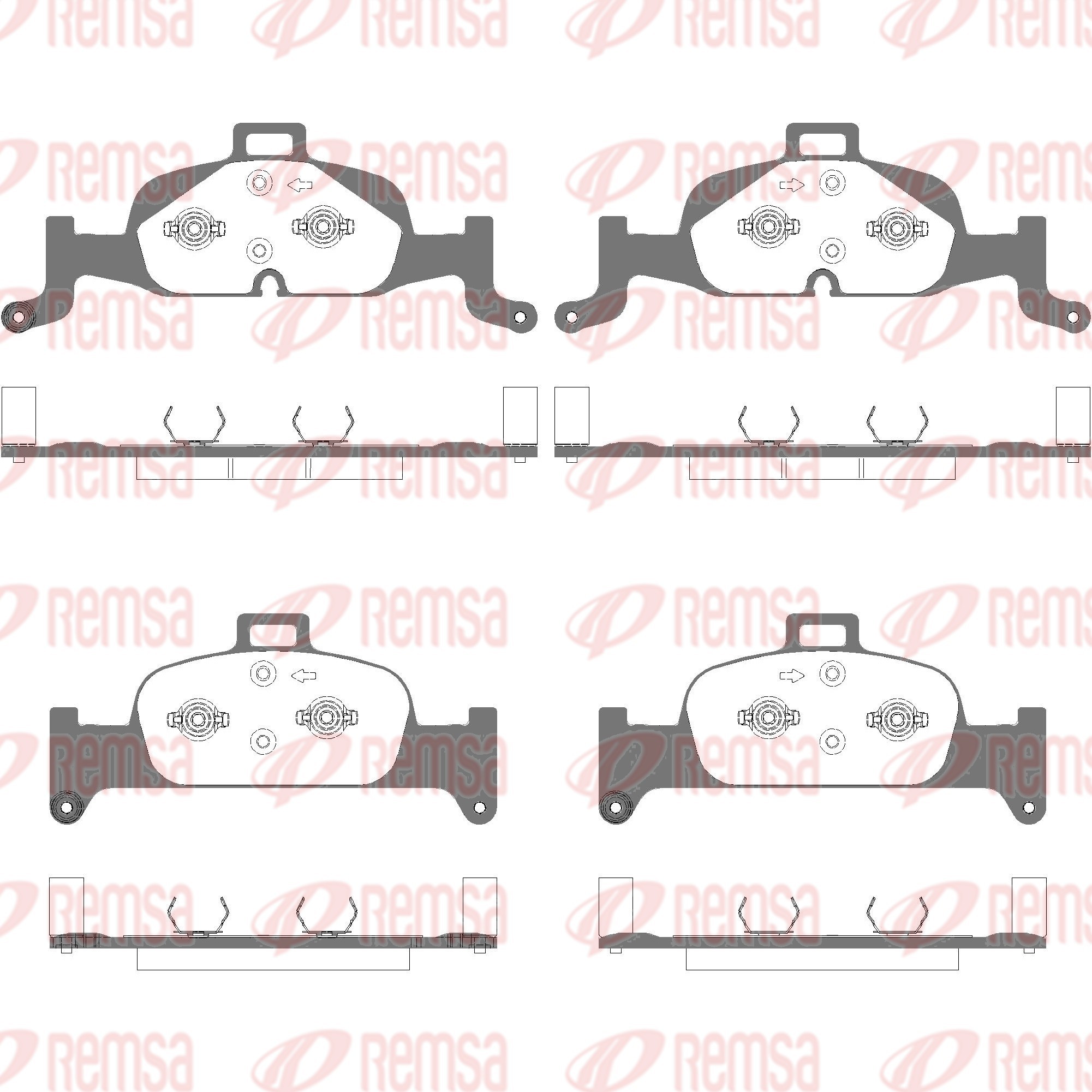 Brake Pad Set, disc brake - 1691.10 REMSA