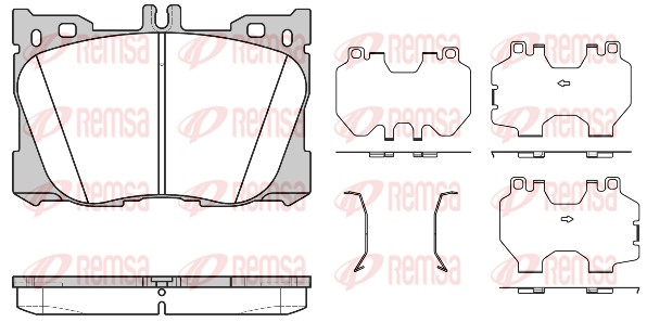 Brake Pad Set, disc brake - 1705.00 REMSA